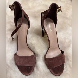 Aldo Brown Suede Heels